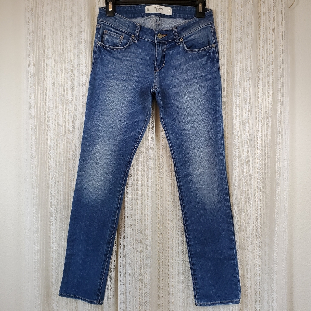 Abercrombie and Fitch The A&F Skinny Jeans Dark Wash Size 2 Short Y2K